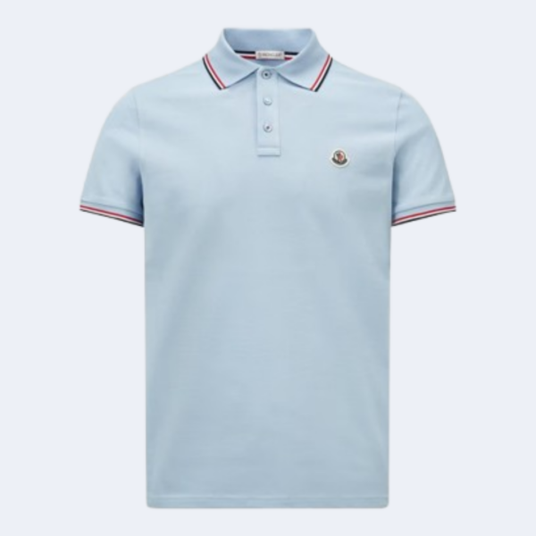 Polo bleu ciel MONCLER