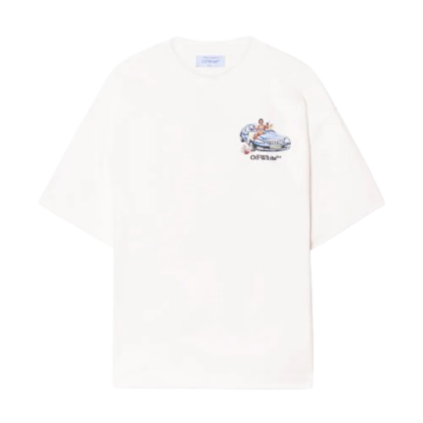 Tee-shirt fleche fresque blanche off-white