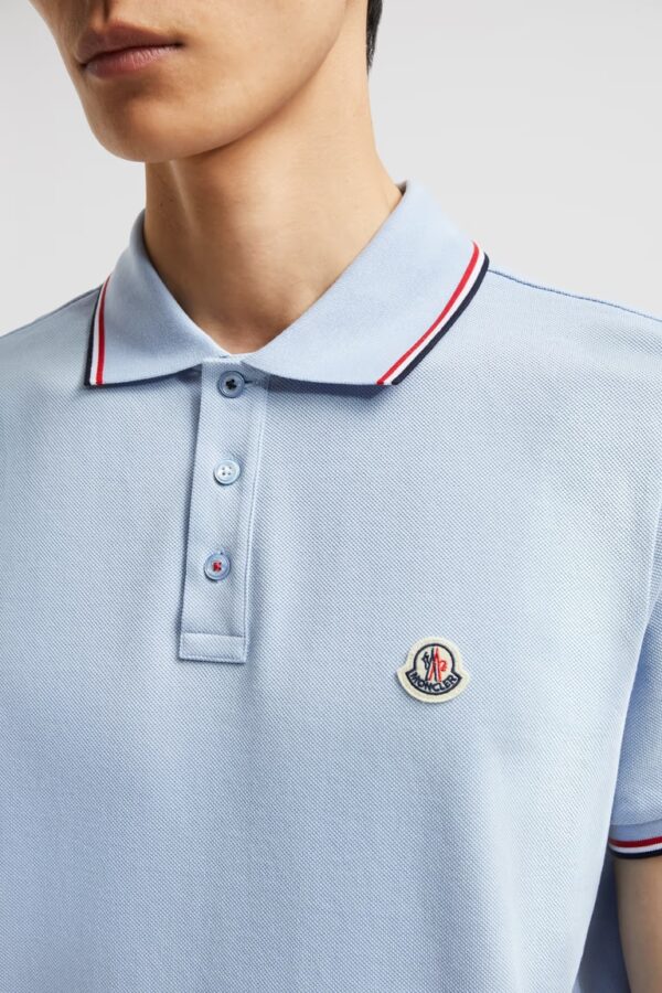 Polo bleu ciel MONCLER – Image 2